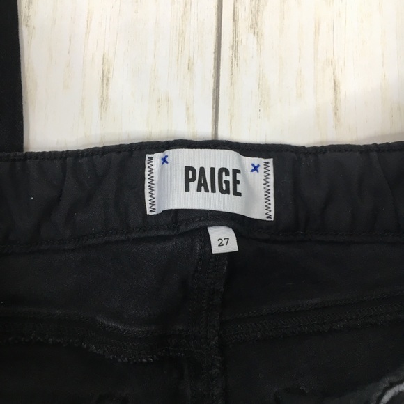 Paige Black Skinny Jeans with Blue Piping - Picture 4 of 8